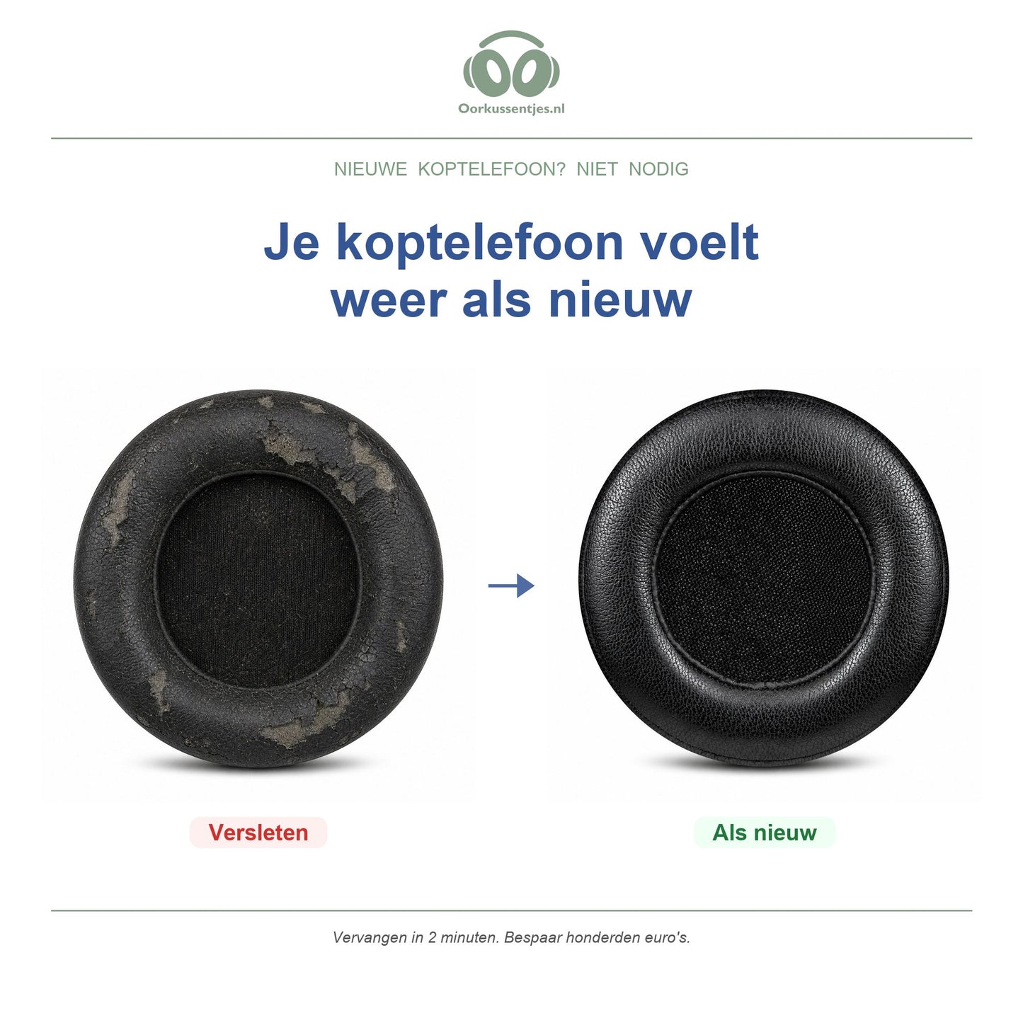 Oorkussens voor Beats Executive – Geschikt voor Beats Executive — Before and after