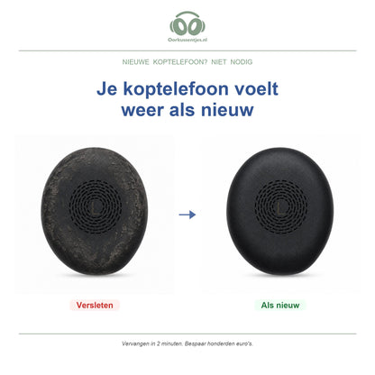Oorkussens voor Jabra Evolve2 75 Serie – Geschikt voor Evolve2 75, 75 UC, 75 MS — Before and after