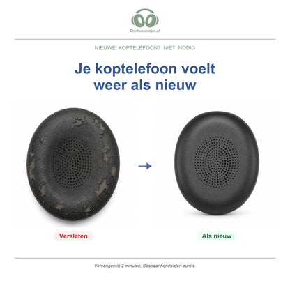 Oorkussens voor Jabra Evolve2 40 / 65 Serie – Geschikt voor Evolve2 40, Evolve2 65, Elite 45h en meer — Before and after
