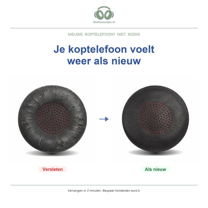 Oorkussens voor Poly Voyager Focus UC – Geschikt voor Voyager Focus UC, B825 — Before and after