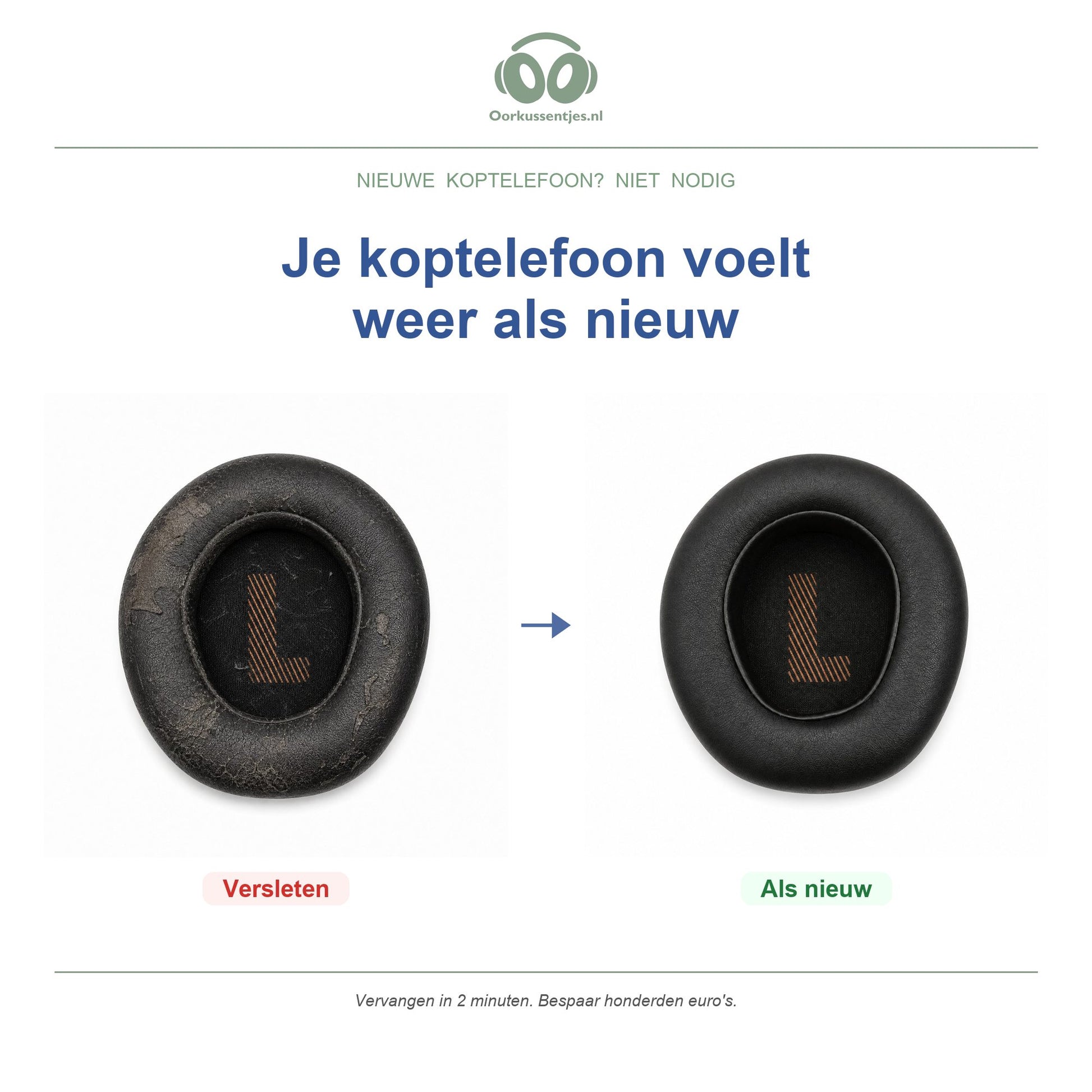 Oorkussens voor JBL Quantum ONE – Geschikt voor JBL Quantum ONE — Before and after