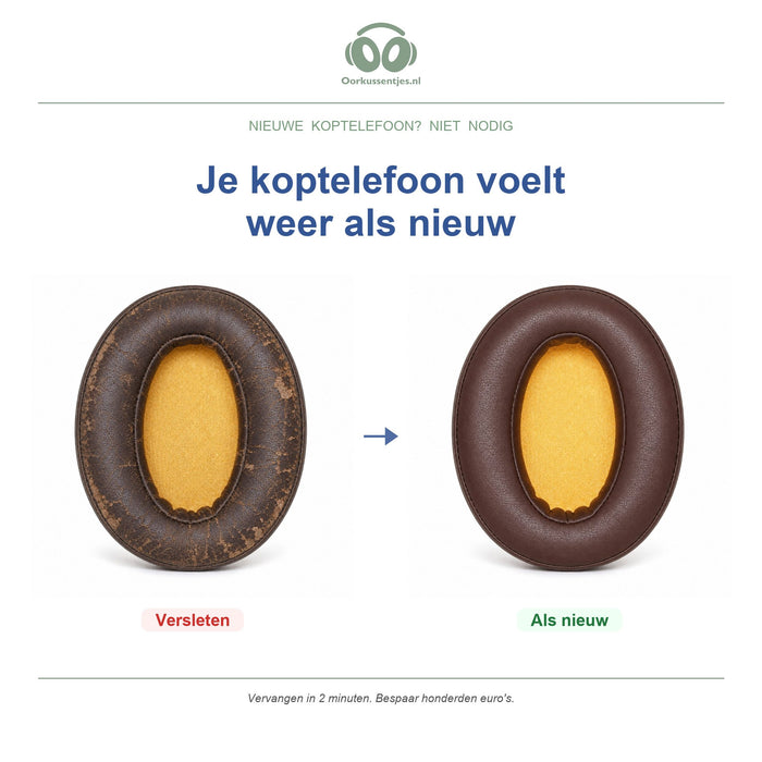 Oorkussens voor Sennheiser Momentum Over-Ear – Geschikt voor Momentum Over-Ear, Momentum 2.0 Over-Ear, HD1 Over-Ear — Before and after