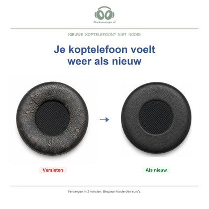 Oorkussens voor Jabra Evolve 20/30/40/65 (1e gen) – niet voor Evolve2 — Before and after