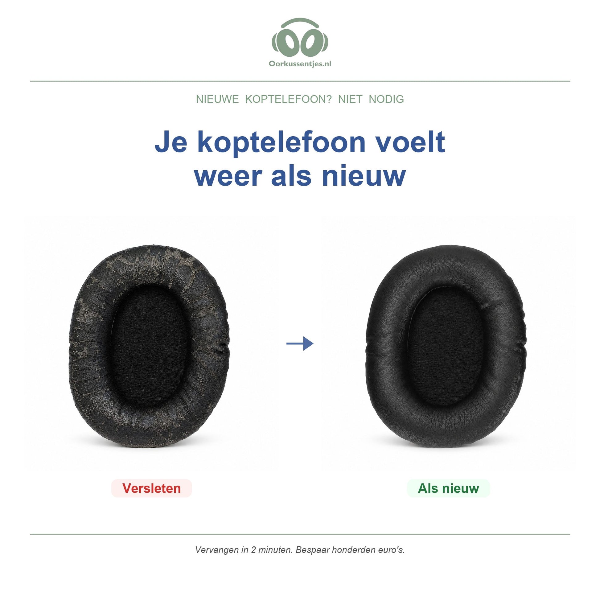 Oorkussens voor Razer Barracuda Serie – Geschikt voor Barracuda, Barracuda X, Barracuda X Chroma — Before and after