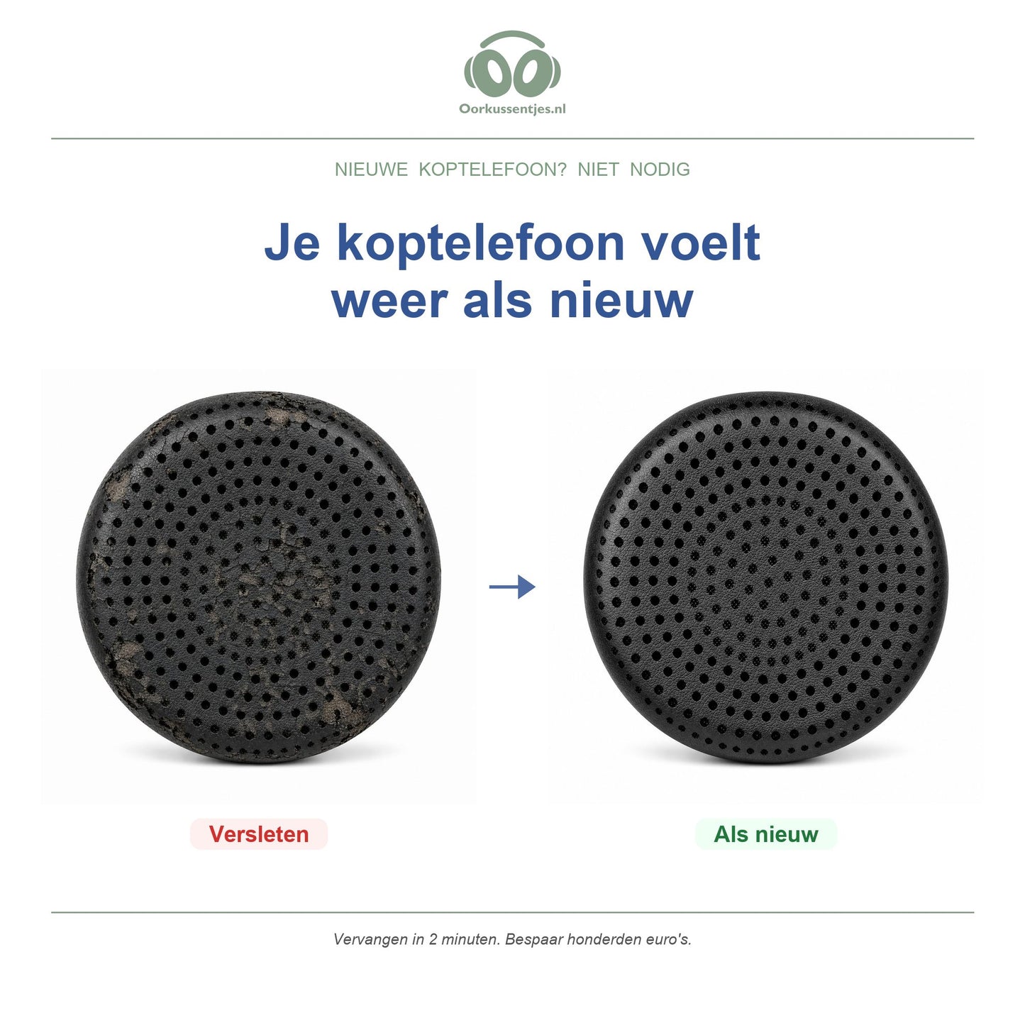 Oorkussens voor Skullcandy Grind Serie – Geschikt voor Grind, Grind Wireless — Before and after