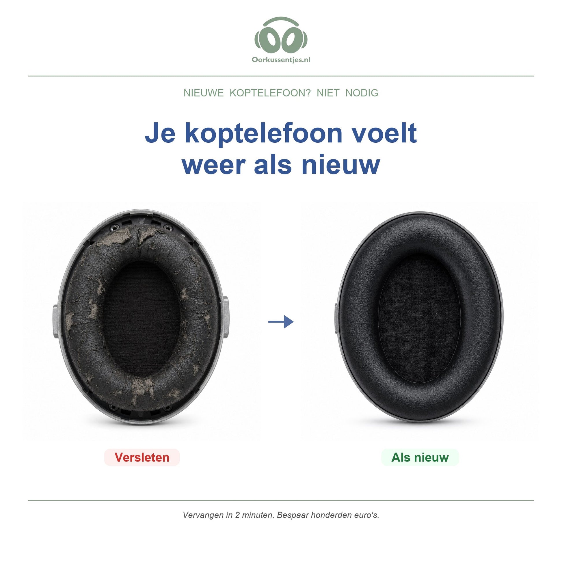 Oorkussens voor HyperX Cloud Orbit Serie – Geschikt voor Cloud Orbit, Cloud Orbit S — Before and after
