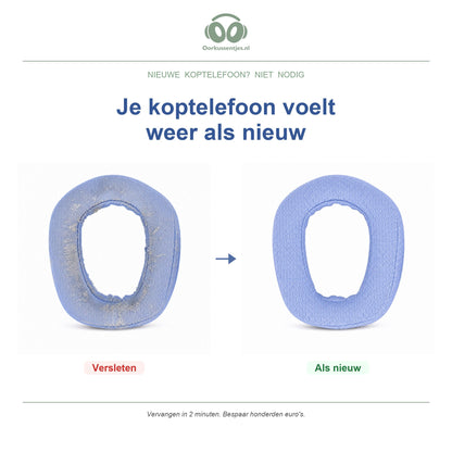 Oorkussens voor Logitech G435 / Zone Vibe – Geschikt voor G435, Zone Vibe 100, 125, Wireless — Before and after