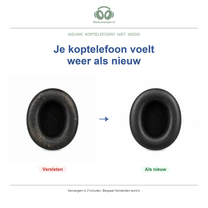 Oorkussens voor Sony MDR Studio Serie – Geschikt voor MDR-7506, MDR-V6, MDR-V7, MDR-CD900ST — Before and after