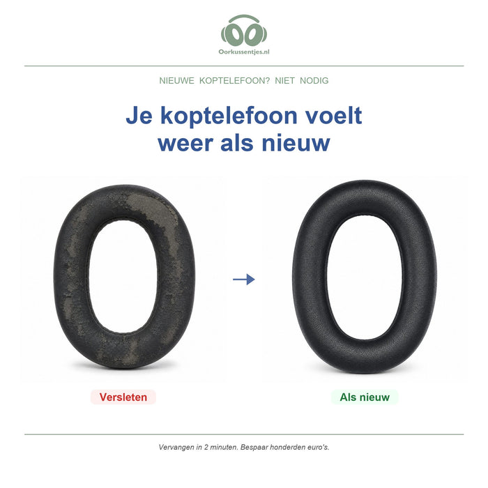 Oorkussens voor Jabra Evolve2 85 Serie – Geschikt voor Evolve2 85, 85 UC, 85 MS — Before and after