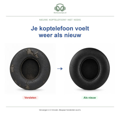 Oorkussens voor Beats Solo 2 Wired – Geschikt voor Beats Solo 2 Wired (B0518) — Before and after