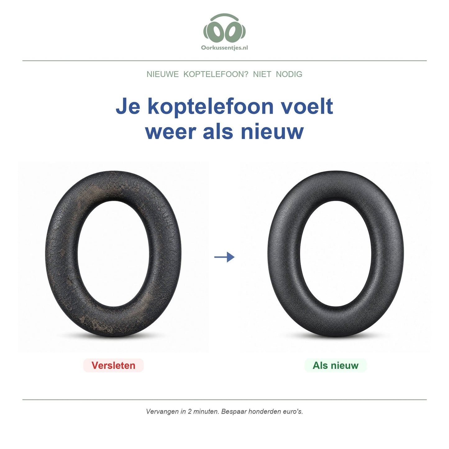Oorkussens voor HyperX Cloud Revolver Serie – Geschikt voor Cloud Revolver, Cloud Revolver S — Before and after