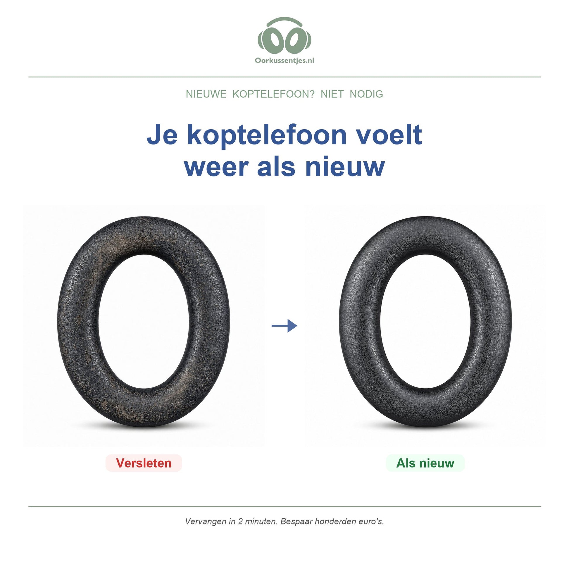 Oorkussens voor HyperX Cloud Revolver Serie – Geschikt voor Cloud Revolver, Cloud Revolver S — Before and after