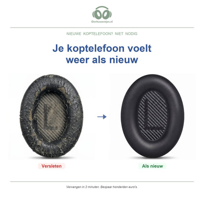 Oorkussens voor Bose QC / AE Serie – Geschikt voor QC25, QC35, QC35 II, AE2 en meer — Before and after