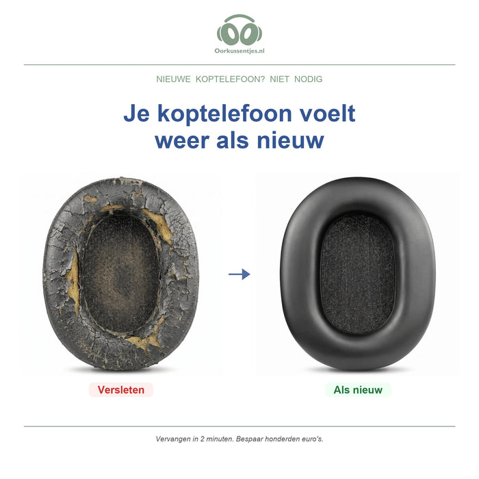 Oorkussens voor Sony WH-1000XM5 – Geschikt voor WH-1000XM5 — Before and after