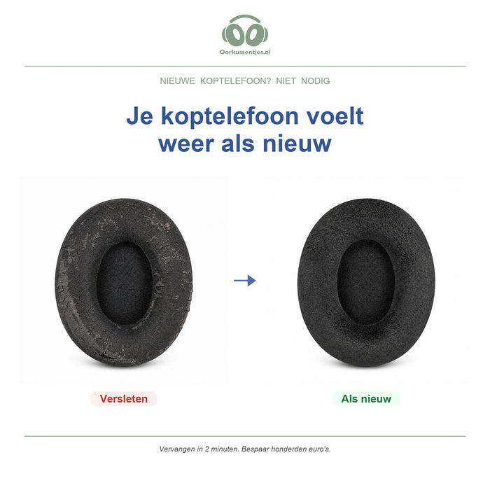 Oorkussens voor Sennheiser HD 600 / 650 Serie – Geschikt voor HD 600, HD 650, HD 660S, HD6XX en meer — Before and after