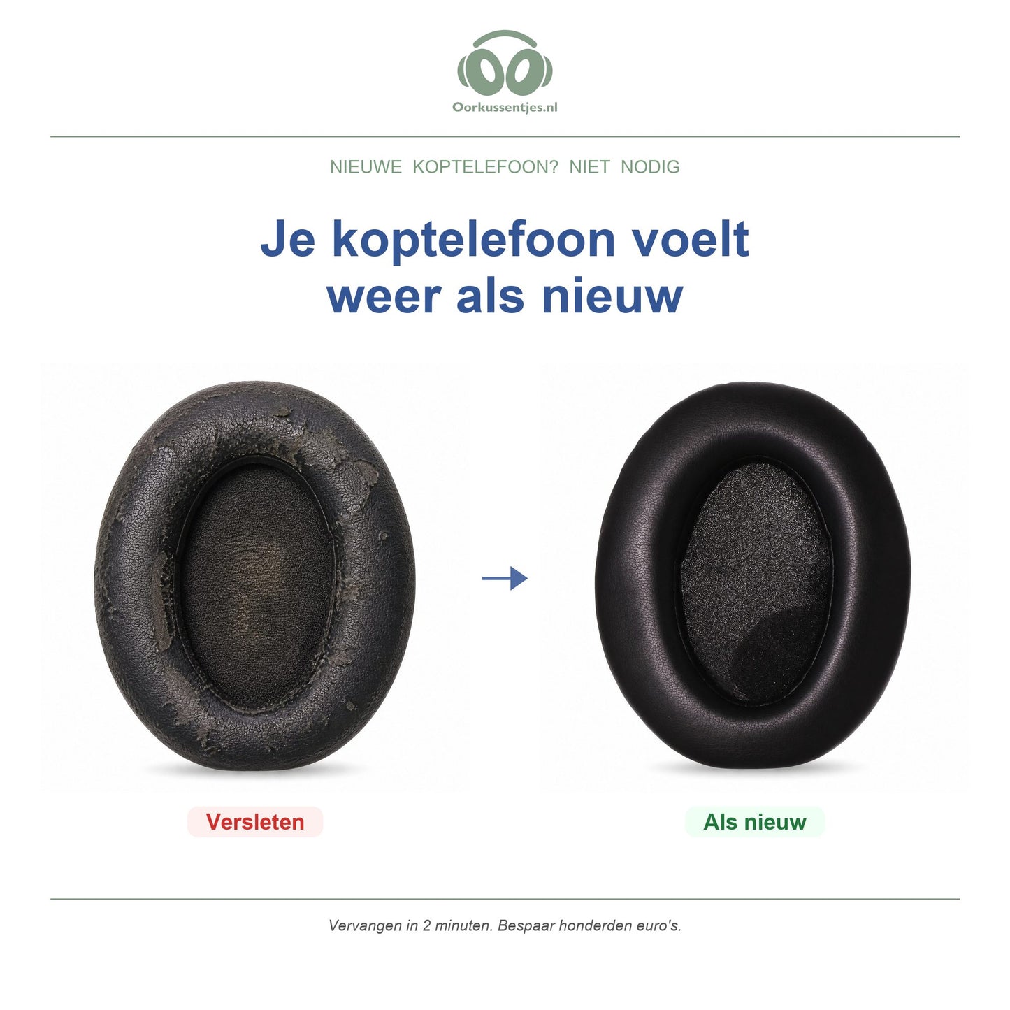 Oorkussens voor Sennheiser Game / PC Serie – Geschikt voor Game One, Game Zero, PC360, PC37X en meer — Before and after