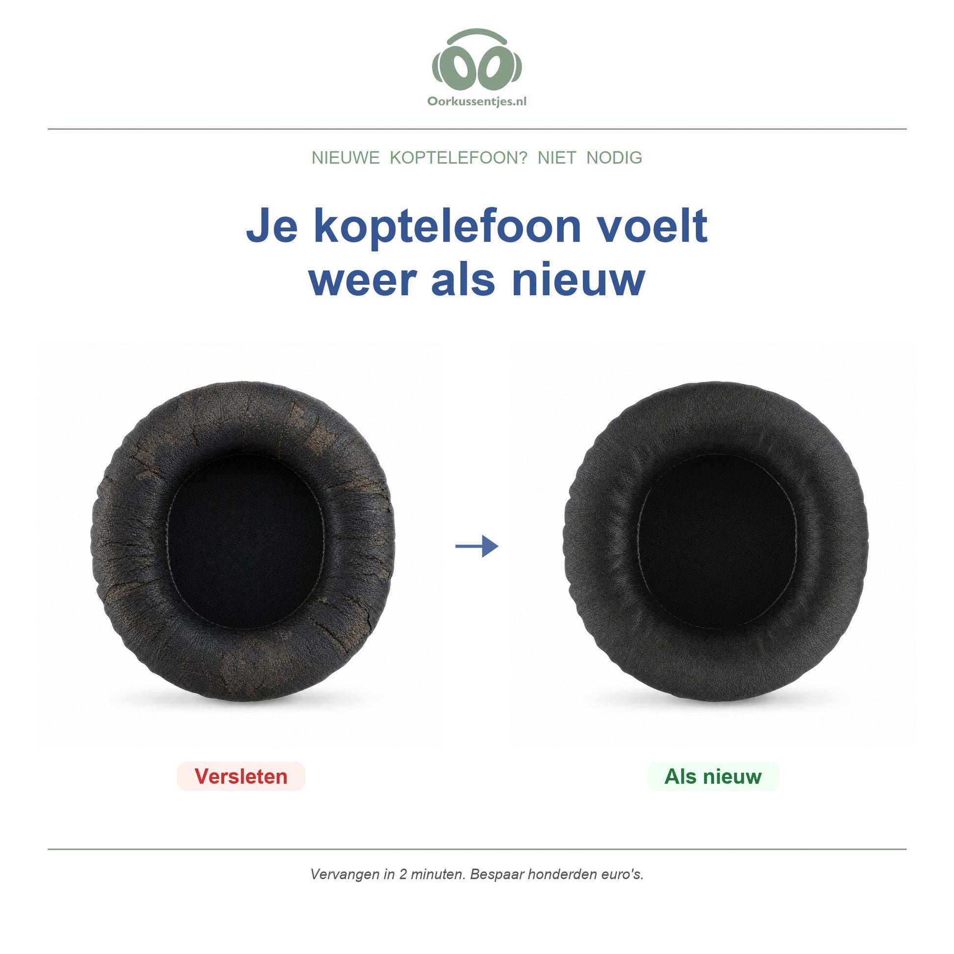 Oorkussens voor SteelSeries Siberia Serie – Geschikt voor Siberia V1, V2, V3 en meer — Before and after