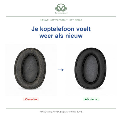 Oorkussens voor Sony h.ear on 2 Serie – Geschikt voor WH-H900N, MDR-100ABN — Before and after