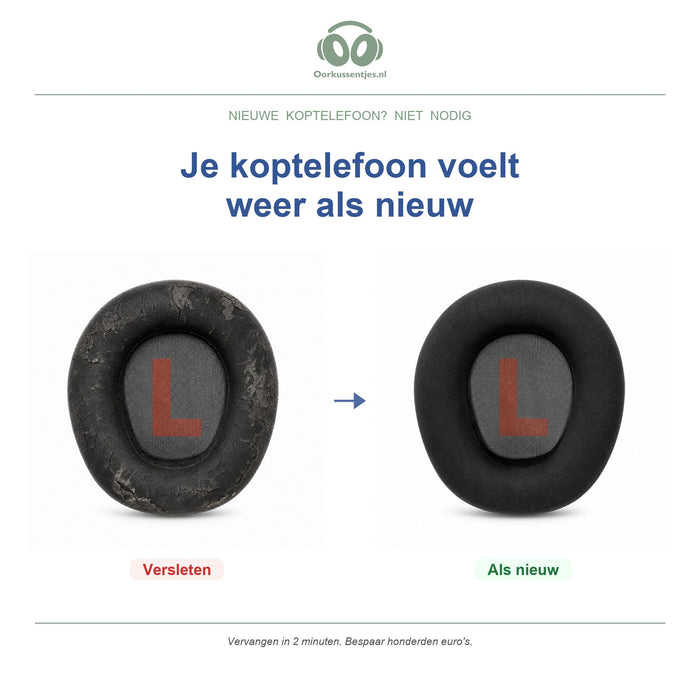 Oorkussens voor JBL Quantum 100 / 350 – Geschikt voor Quantum 100, Quantum 350 — Before and after