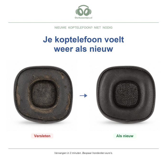 Oorkussens voor Marshall Major IV – Geschikt voor Major IV, Major IV Bluetooth — Before and after