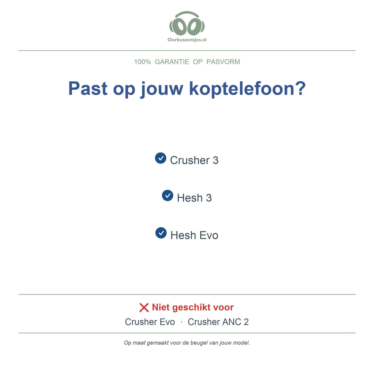Hoofdband voor Skullcandy Hesh Evo / Crusher – Vervangende koptelefoon hoofdband, geschikt voor Hesh 3, Hesh Evo en Crusher 3 – niet voor Crusher Evo — compatibele modellen