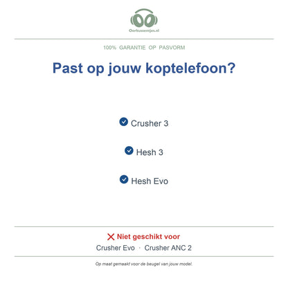 Hoofdband voor Skullcandy Hesh Evo / Crusher – Vervangende koptelefoon hoofdband, geschikt voor Hesh 3, Hesh Evo en Crusher 3 – niet voor Crusher Evo — compatibele modellen