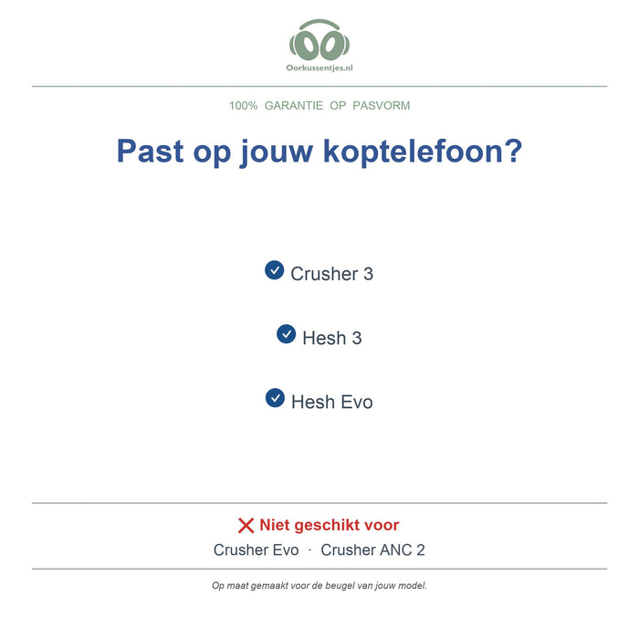 Hoofdband voor Skullcandy Hesh Evo / Crusher – Vervangende koptelefoon hoofdband, geschikt voor Hesh 3, Hesh Evo en Crusher 3 – niet voor Crusher Evo — compatibele modellen