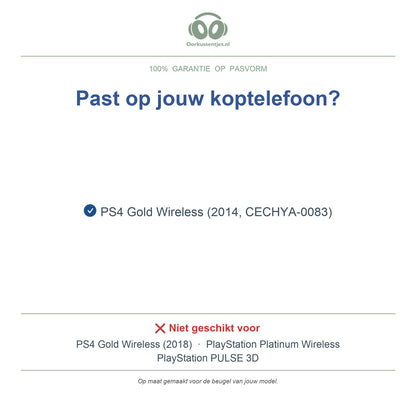 Hoofdband voor Sony PS4 Gold Wireless – Vervangende koptelefoon hoofdband, geschikt voor PlayStation Gold Wireless Headset (2014, CECHYA-0083) – niet voor de 2018-versie — compatibele modellen
