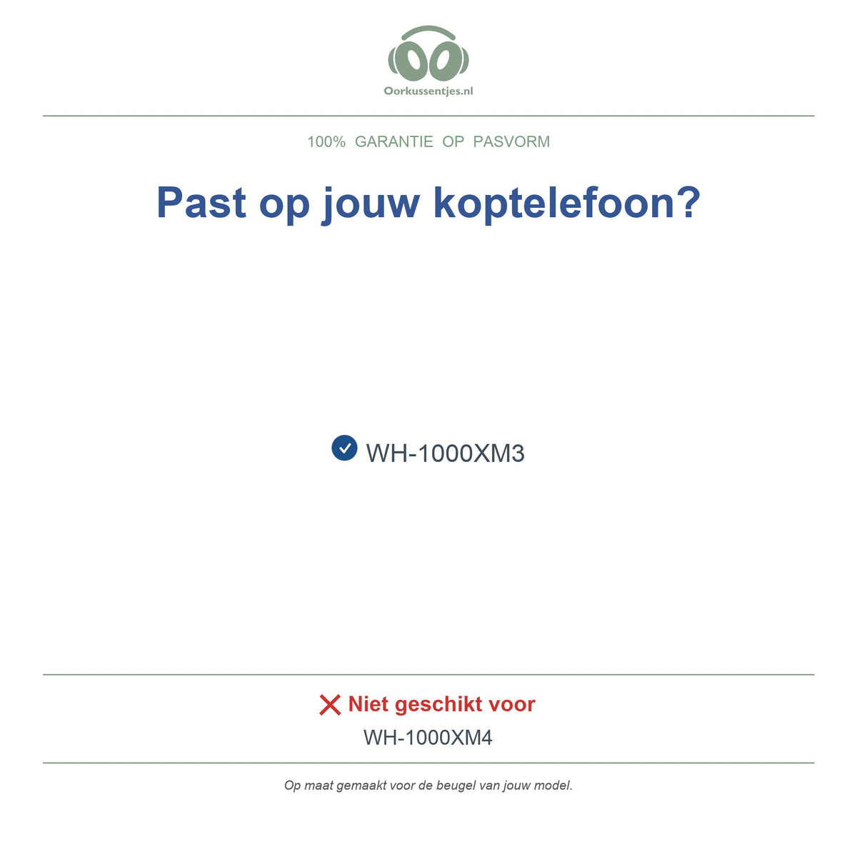 Hoofdband voor Sony WH-1000XM3 – Vervangende koptelefoon hoofdband, geschikt voor WH-1000XM3 – niet voor WH-1000XM4 — compatibele modellen
