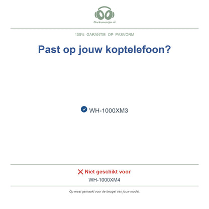 Hoofdband voor Sony WH-1000XM3 – Vervangende koptelefoon hoofdband, geschikt voor WH-1000XM3 – niet voor WH-1000XM4 — compatibele modellen