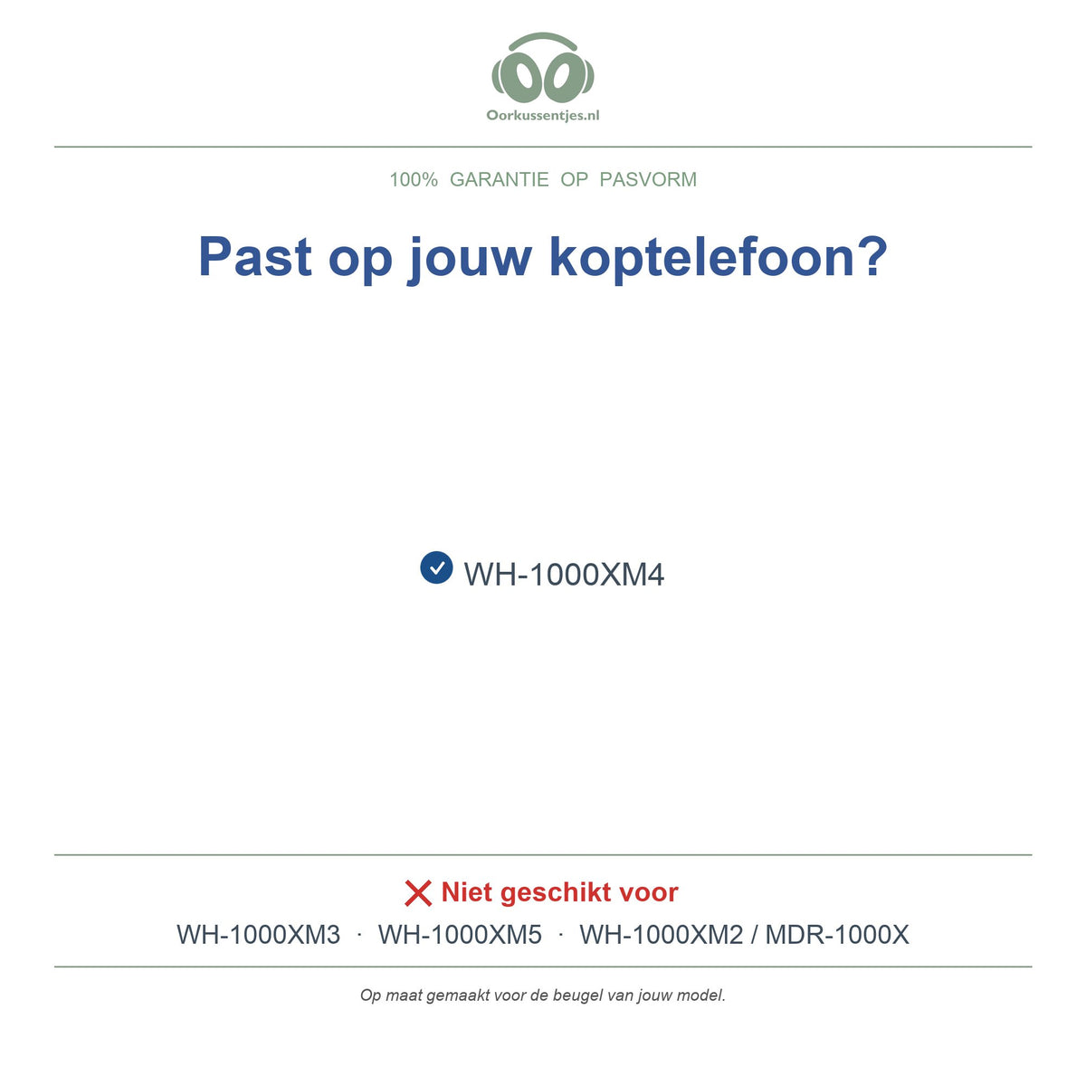 Hoofdband voor Sony WH-1000XM4 – Vervangende koptelefoon hoofdband, geschikt voor WH-1000XM4 – niet voor WH-1000XM3 — compatibele modellen