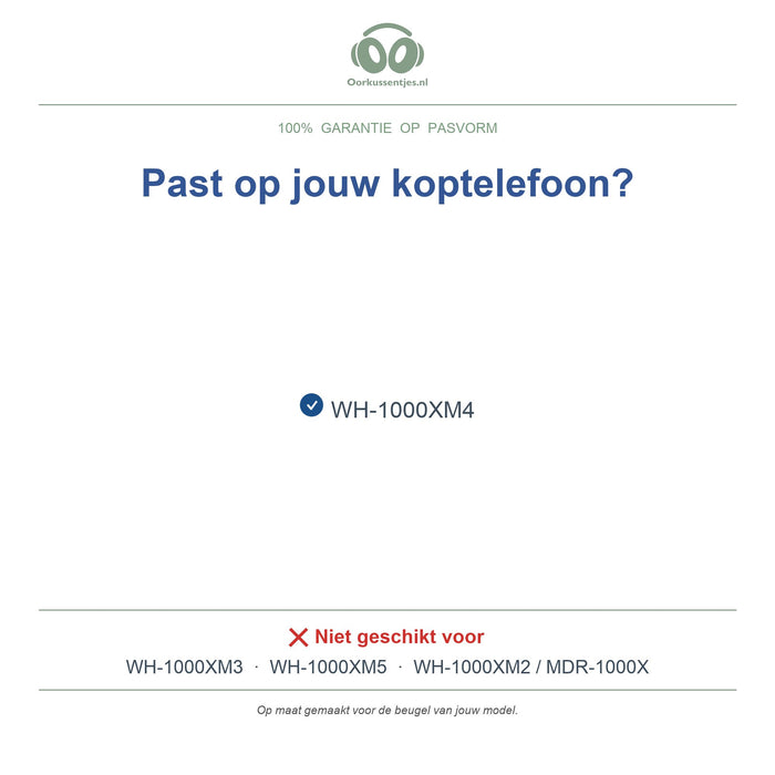 Hoofdband voor Sony WH-1000XM4 – Vervangende koptelefoon hoofdband, geschikt voor WH-1000XM4 – niet voor WH-1000XM3 — compatibele modellen