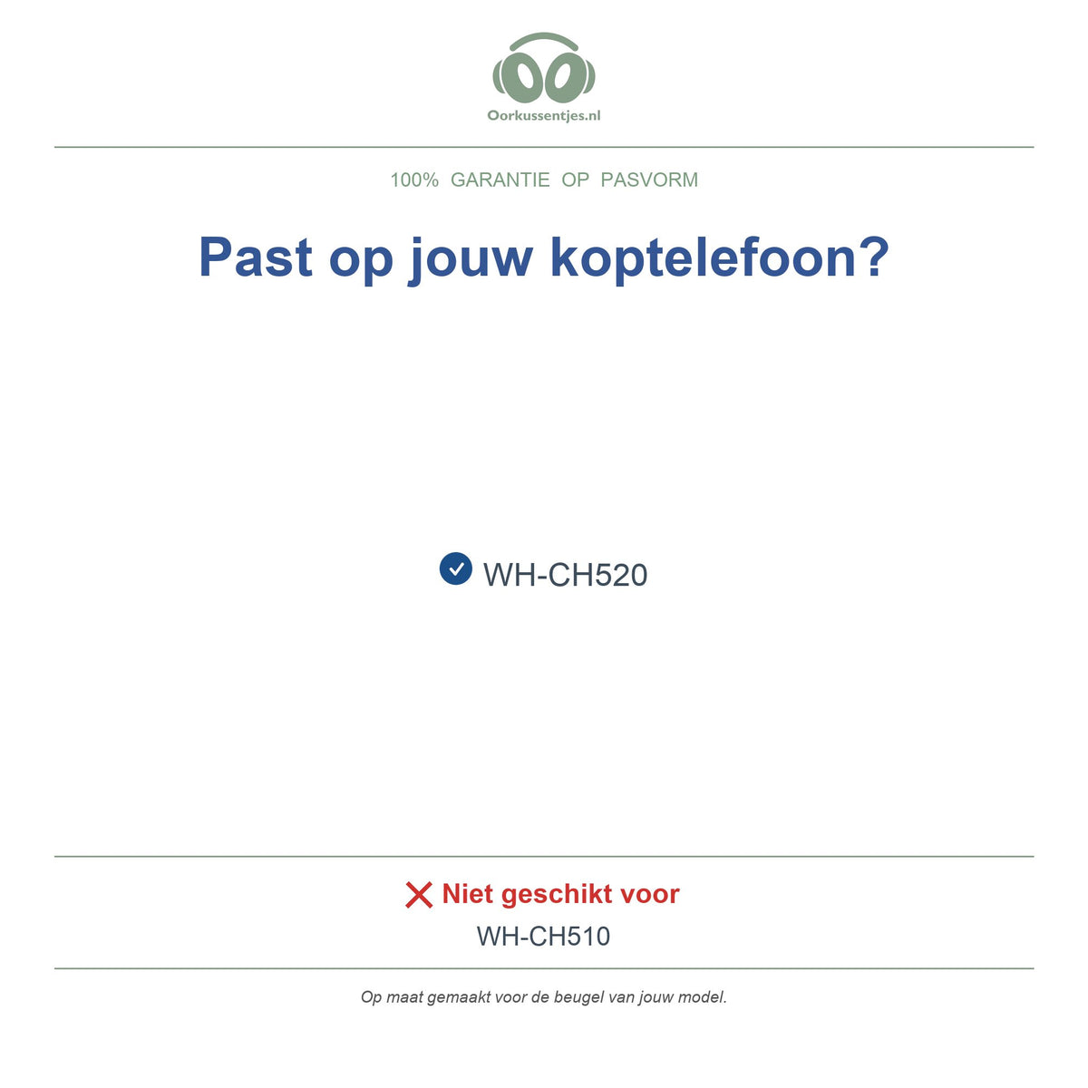 Hoofdband voor Sony WH-CH520 – Vervangende koptelefoon hoofdband, geschikt voor WH-CH520 – niet voor WH-CH510 — compatibele modellen