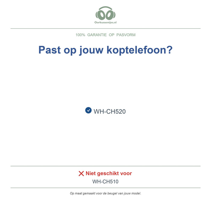 Hoofdband voor Sony WH-CH520 – Vervangende koptelefoon hoofdband, geschikt voor WH-CH520 – niet voor WH-CH510 — compatibele modellen