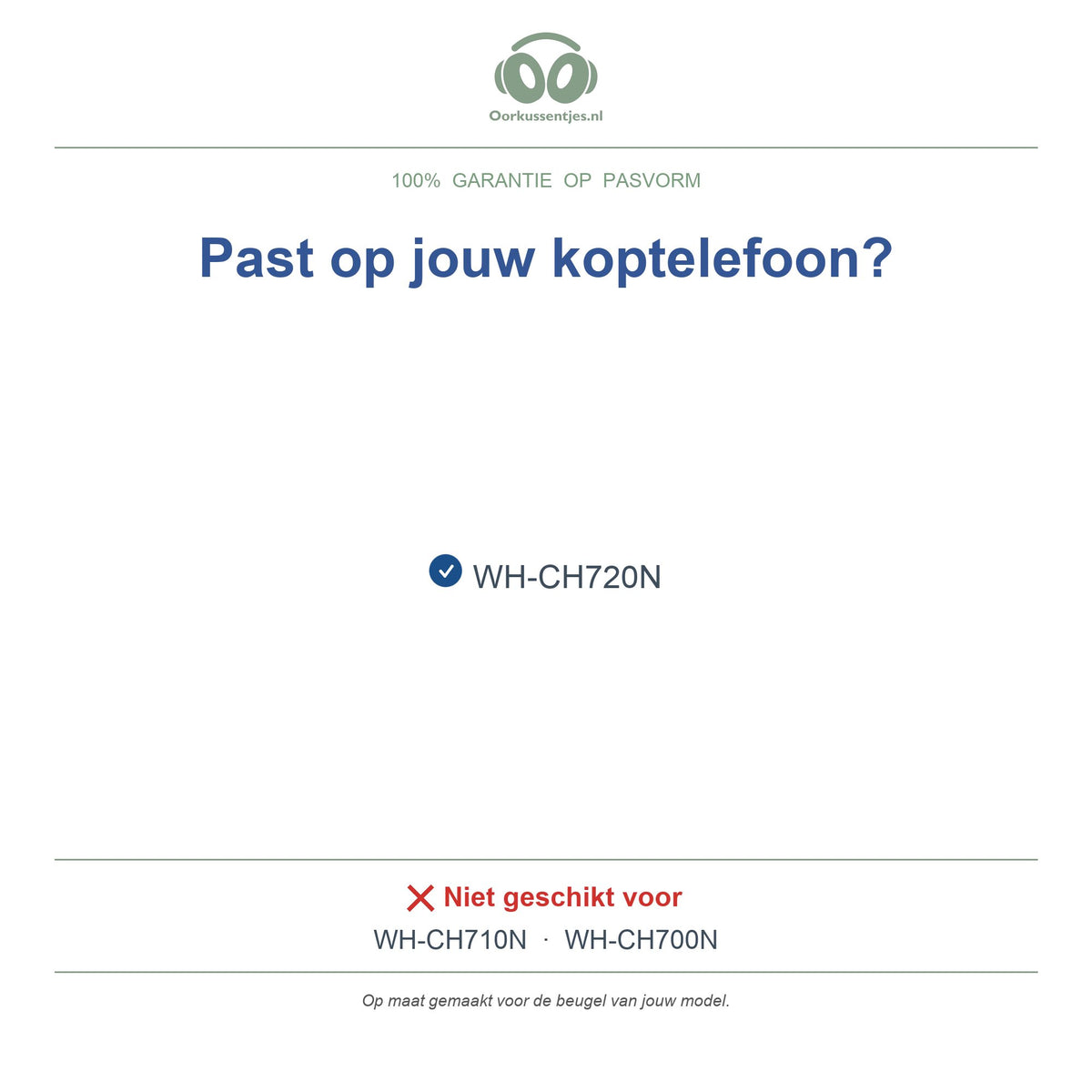 Hoofdband voor Sony WH-CH720N – Vervangende koptelefoon hoofdband, geschikt voor WH-CH720N – niet voor WH-CH710N — compatibele modellen