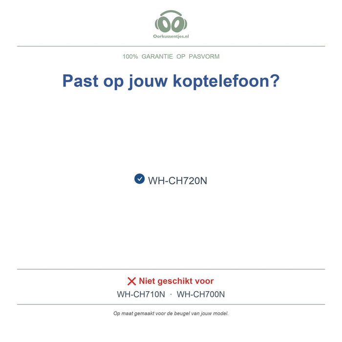 Hoofdband voor Sony WH-CH720N – Vervangende koptelefoon hoofdband, geschikt voor WH-CH720N – niet voor WH-CH710N — compatibele modellen