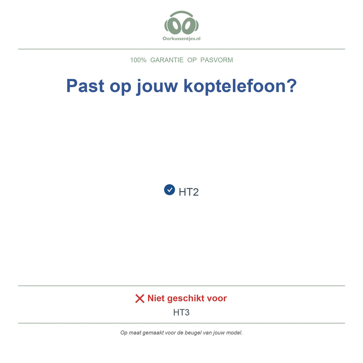 Hoofdband voor TOZO HT2 – Vervangende koptelefoon hoofdband, geschikt voor HT2 – niet voor HT3 — compatibele modellen